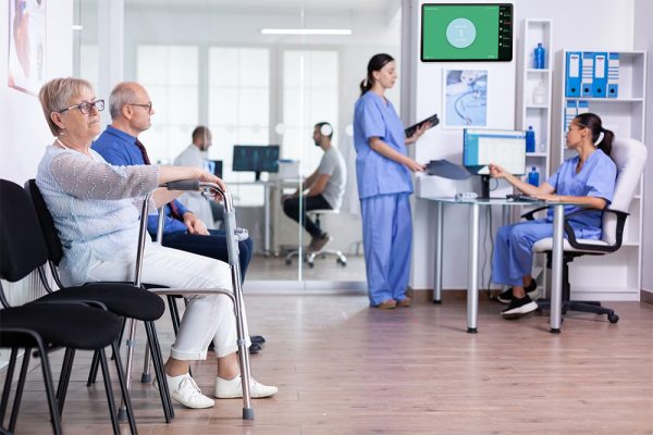 Healthcare building for ControlHub HVAC response based on air quality